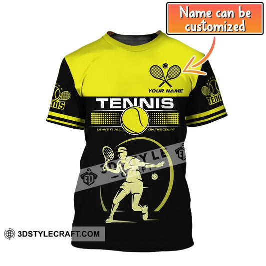 Man Shirt Tennis Leave It All On The Court Gift For Player Club Gifts T-Shirt