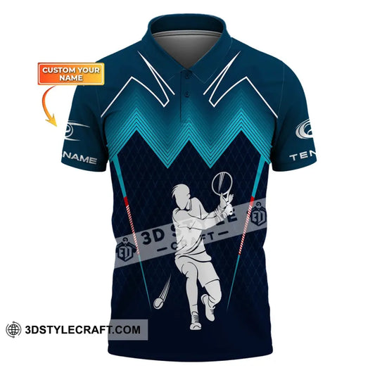 Man Shirt Tennis T-Shirt Lover Gift Player Apparel Polo / S