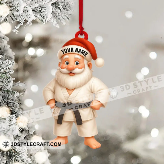 Martial Arts Santa Home Decor, Christmas Ornament, Personalized Ornament style option 4