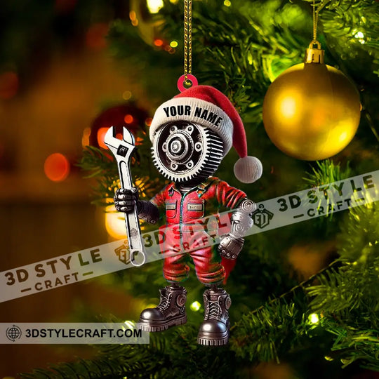 Mechanic, Home Decor, Christmas Ornament, Personalized Ornament style option 3