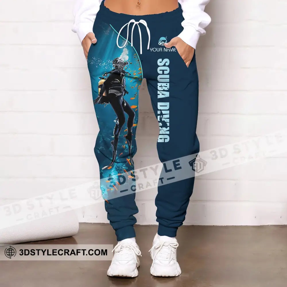 Men Pants - Custom Text Pants Scuba Diving Lover Pants Pants