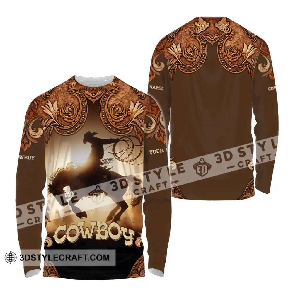 Men Shirt - Custom Cowboy Shirt - Long Sleeve Shirt / S - T-shirt