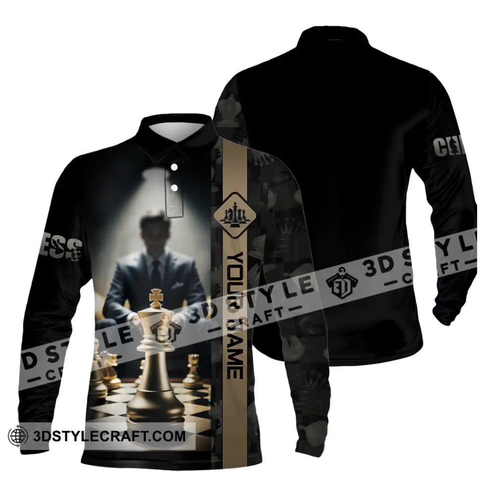 Men Shirt - Custom Guess Player Shirt King Of Guess Long Sleeve Polo / S T-shirt