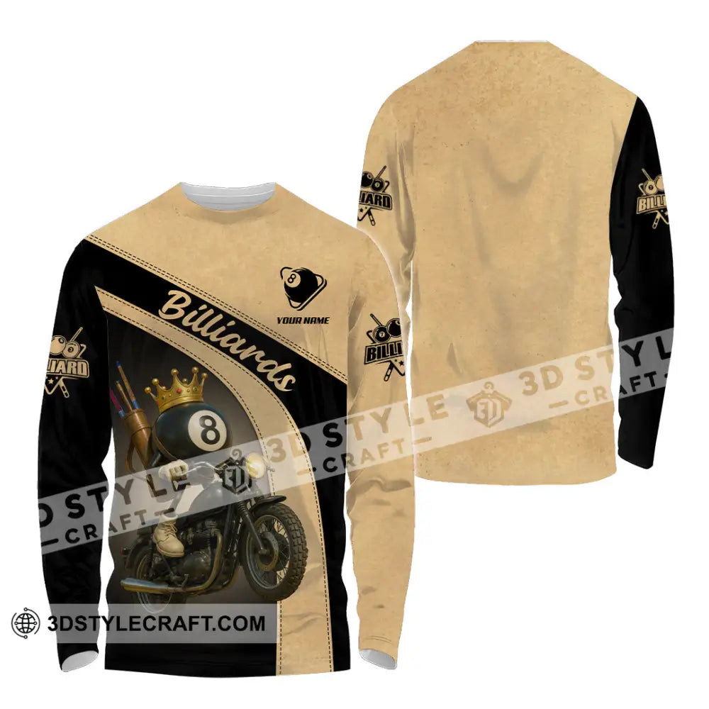 Men Shirt - Custom Kings Of Billiards Shirt Long Sleeve Shirt / S T-shirt