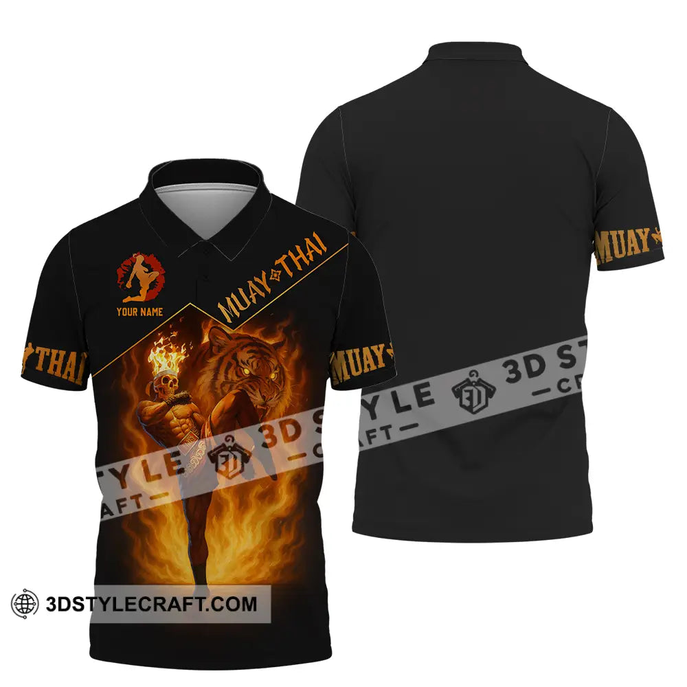 Men Shirt - Custom Let’s Fight Fire Muay Thai Sport Shirt Polo Shirt / S T-shirt
