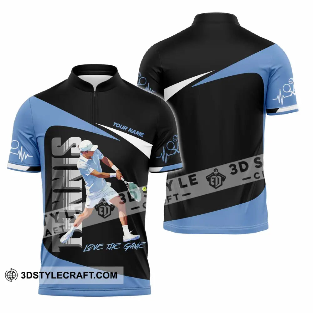 Men Shirt - Custom Love The Game Tennis Lover Shirt Zipper Polo Shirt / S T-shirt