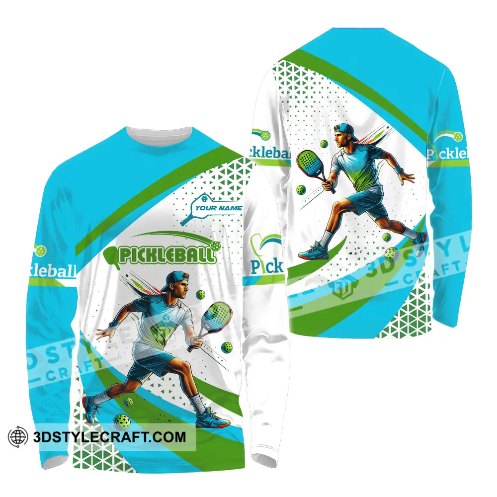 Men Shirt - Custom Name Sport Pickleball Classic Long Sleeve / S T-Shirt