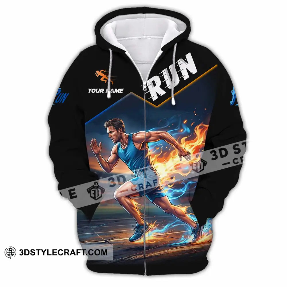 Men Shirt - Custom Run Shirt - Zipper Hoodie / S - T-shirt