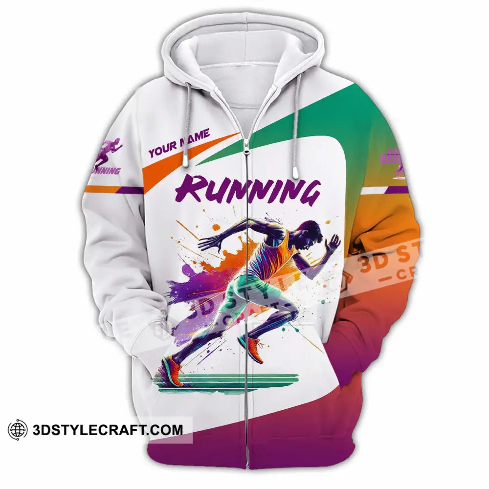 Men Shirt - Custom Running Man Runner Shirt Zipper Hoodie / S T-shirt