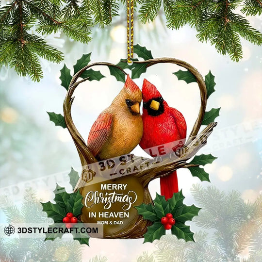 Merry Christmas In Heaven Mom & Dad Home Decor, Christmas Ornament, Personalized Ornament style option 1