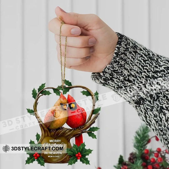 Merry Christmas In Heaven Mom & Dad Home Decor, Christmas Ornament, Personalized Ornament style option 4