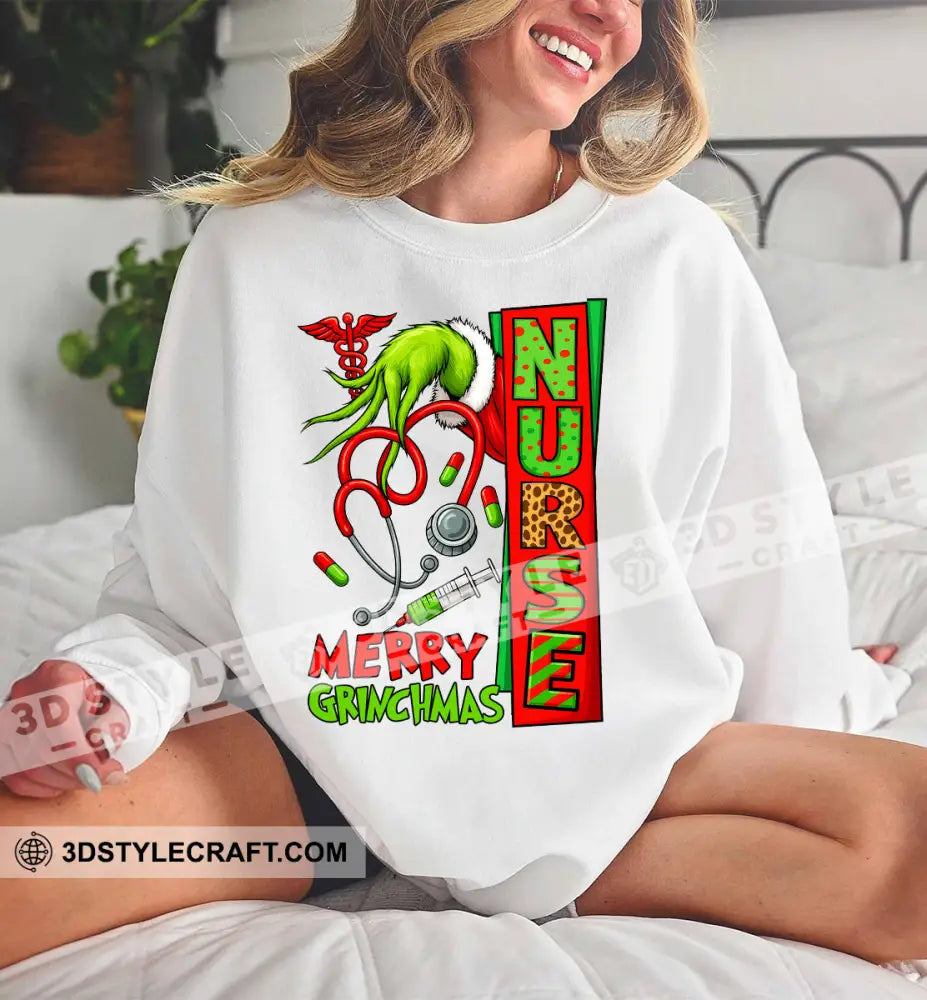 Merry Christmas Nurse Gift For Christmas Sweatshirt Apparel