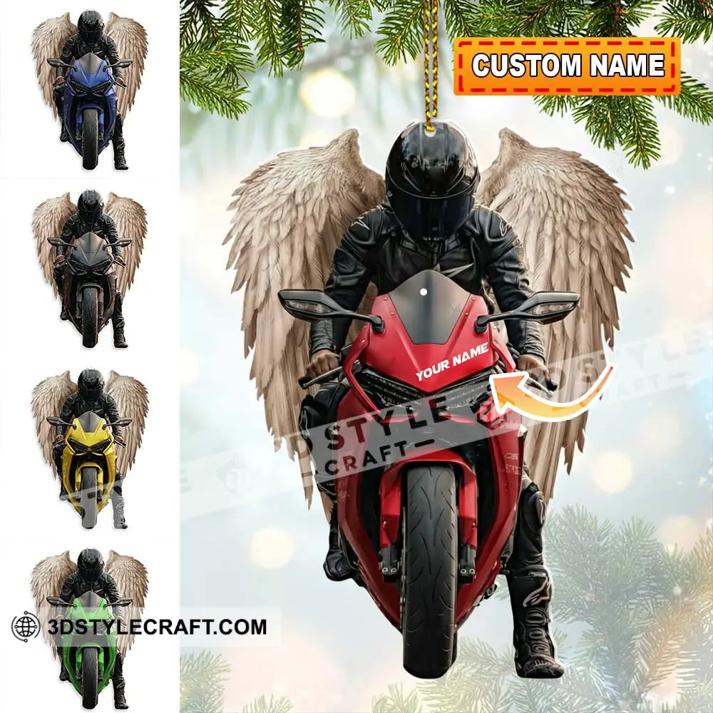 Motorbike Home Decor Christmas Ornament Personalized Ornament 3.54’’ / 1 Ornament Ornament