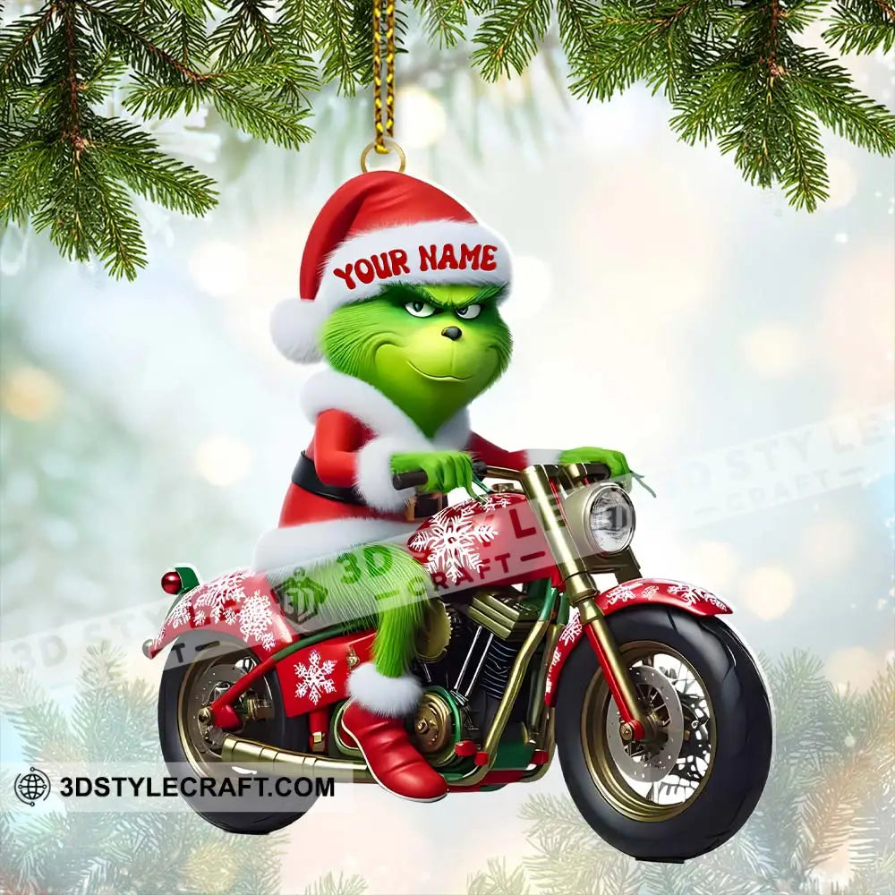 Motorbike Lover ELF Home Decor Christmas Ornament Personalized Ornament Ornament