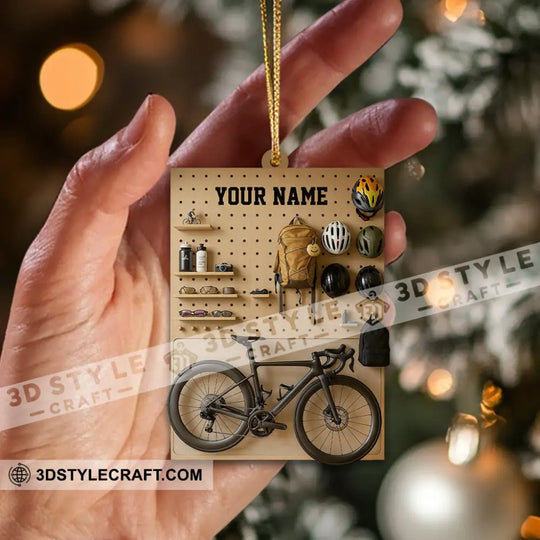 Mountain Bike Corner, Home Decor, Christmas Ornament, Personalized Ornament style option 2