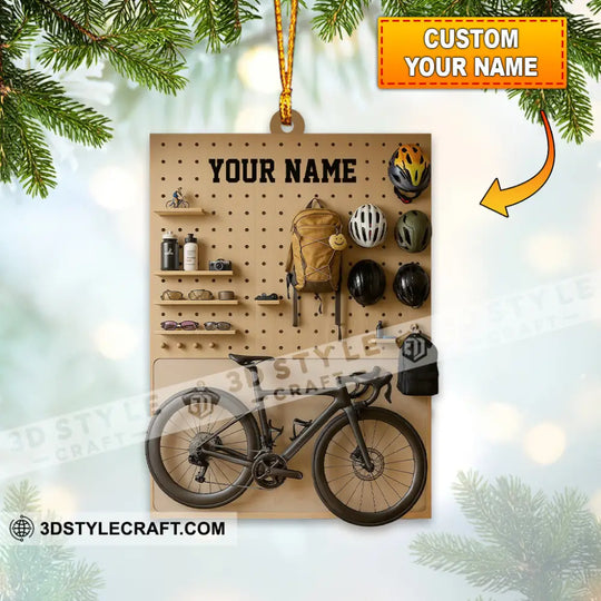 Mountain Bike Corner, Home Decor, Christmas Ornament, Personalized Ornament style option 1