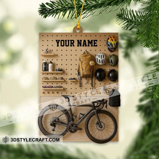 Mountain Bike Corner, Home Decor, Christmas Ornament, Personalized Ornament style option 3