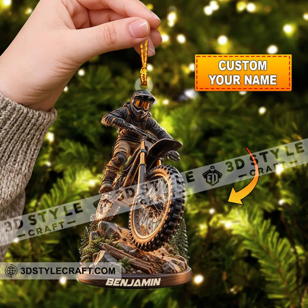Mountain Bike Home Decor Christmas Ornament Personalized Ornament - 3.54’’ / 1 Ornament - Ornament