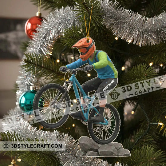 Mountain Bike Home Decor, Christmas Ornament, Personalized Ornament style option 4