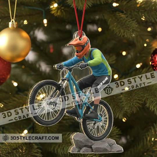 Mountain Bike Home Decor, Christmas Ornament, Personalized Ornament style option 2