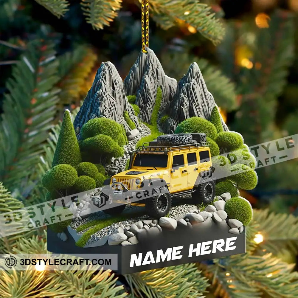 Mountain Car Home Decor Christmas Ornament Personalized Ornament Ornament