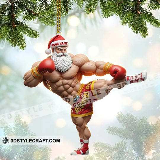 Muay Thai Home Decor, Christmas Ornament, Personalized Ornament style option 2