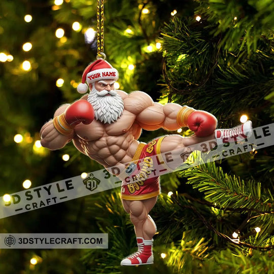Muay Thai Home Decor, Christmas Ornament, Personalized Ornament style option 3