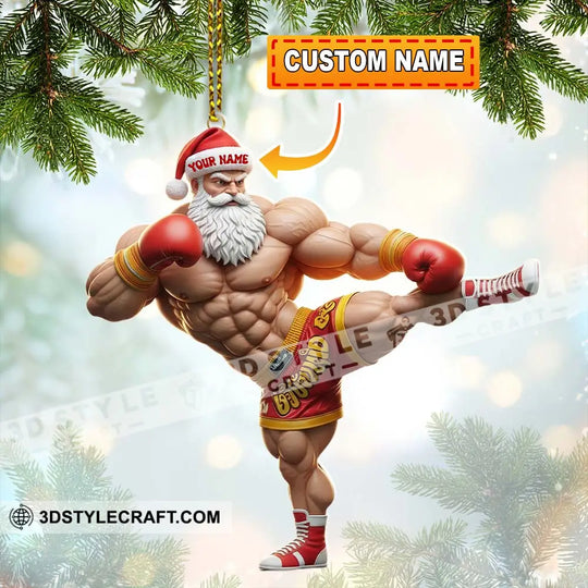 Muay Thai Home Decor, Christmas Ornament, Personalized Ornament style option 1
