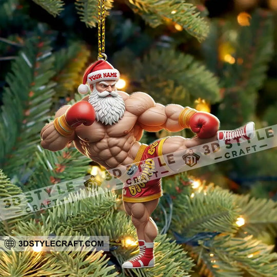 Muay Thai Home Decor, Christmas Ornament, Personalized Ornament style option 4