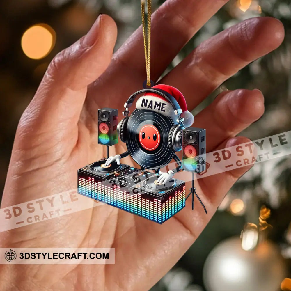 Musical Life Dj Christmas Ornament Personalized