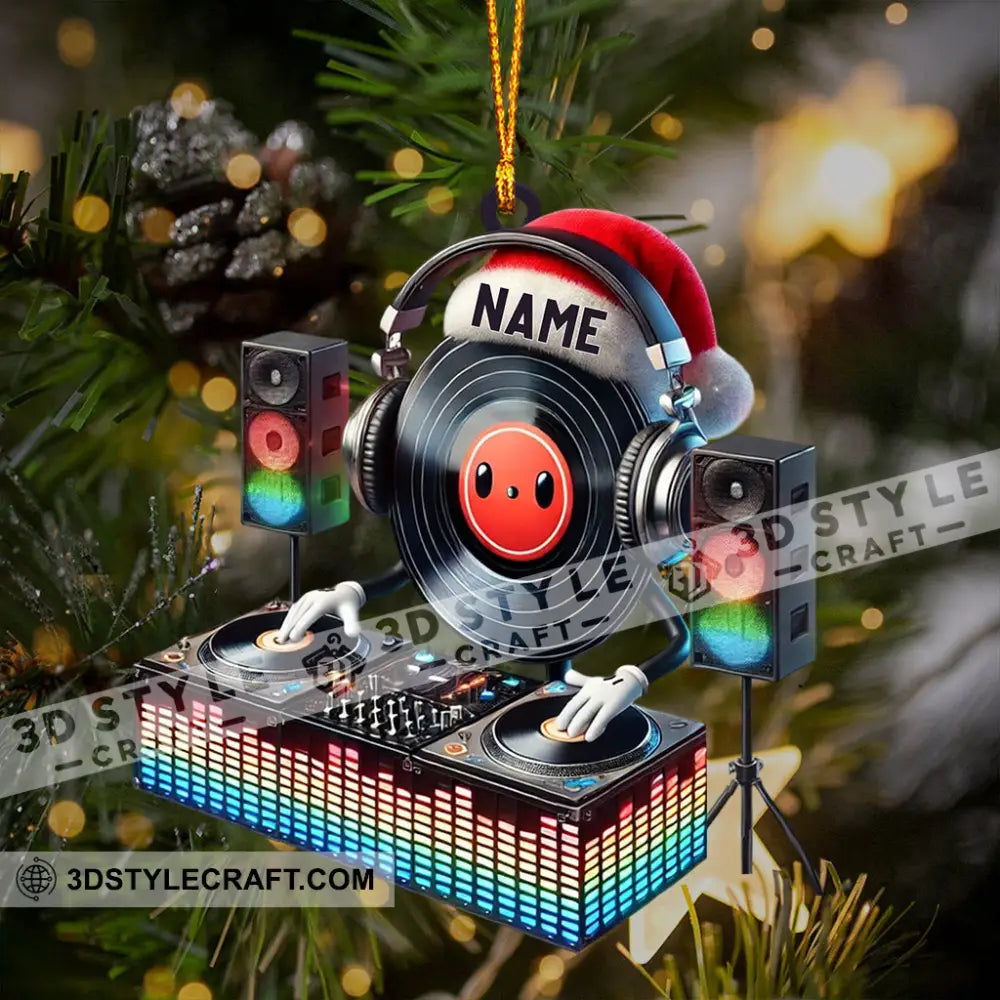 Musical Life Dj Christmas Ornament Personalized