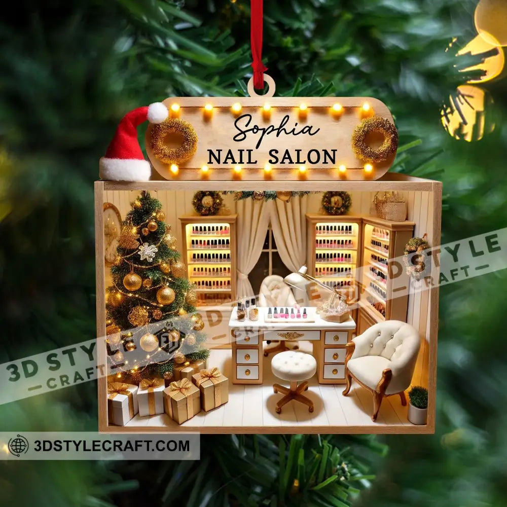 Nail Salon Ornament Personalized