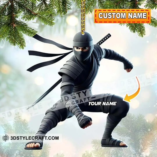 Ninja Home Decor, Christmas Ornament, Personalized Ornament style option 1