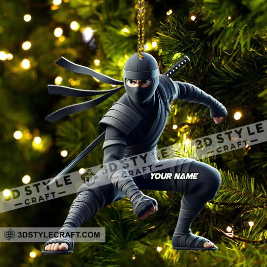 Ninja Home Decor, Christmas Ornament, Personalized Ornament style option 3