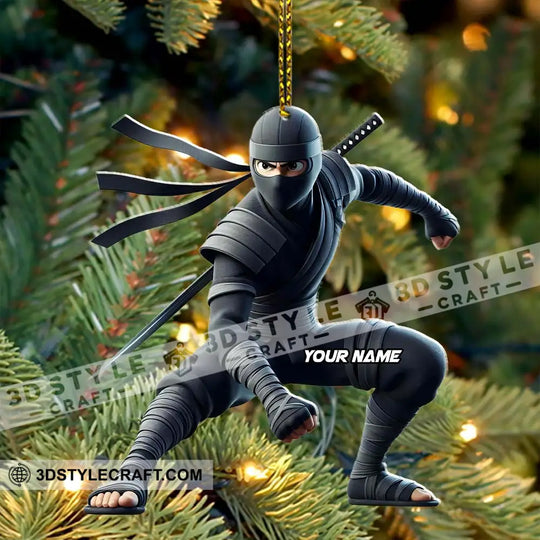 Ninja Home Decor, Christmas Ornament, Personalized Ornament style option 4