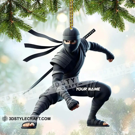 Ninja Home Decor, Christmas Ornament, Personalized Ornament style option 2