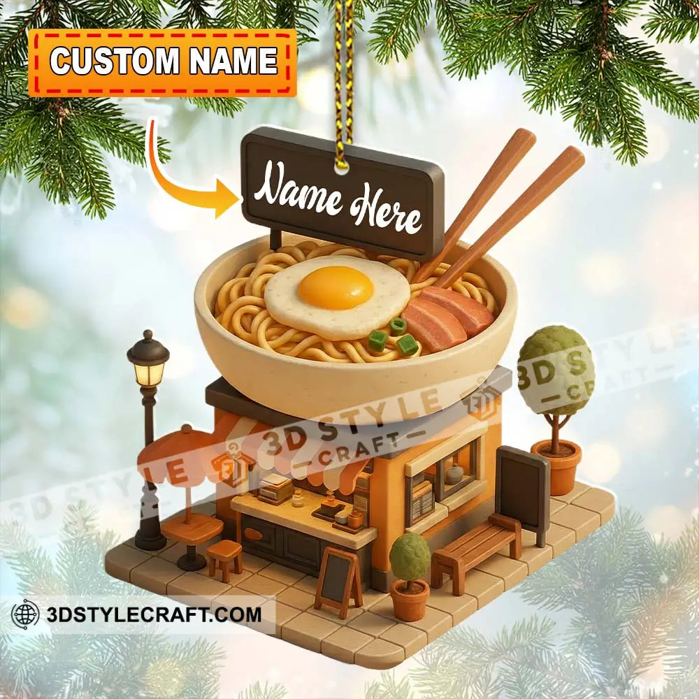 Noodle Store Home Decor Christmas Ornament Personalized Ornament 3.54’’ / 1 Ornament Ornament