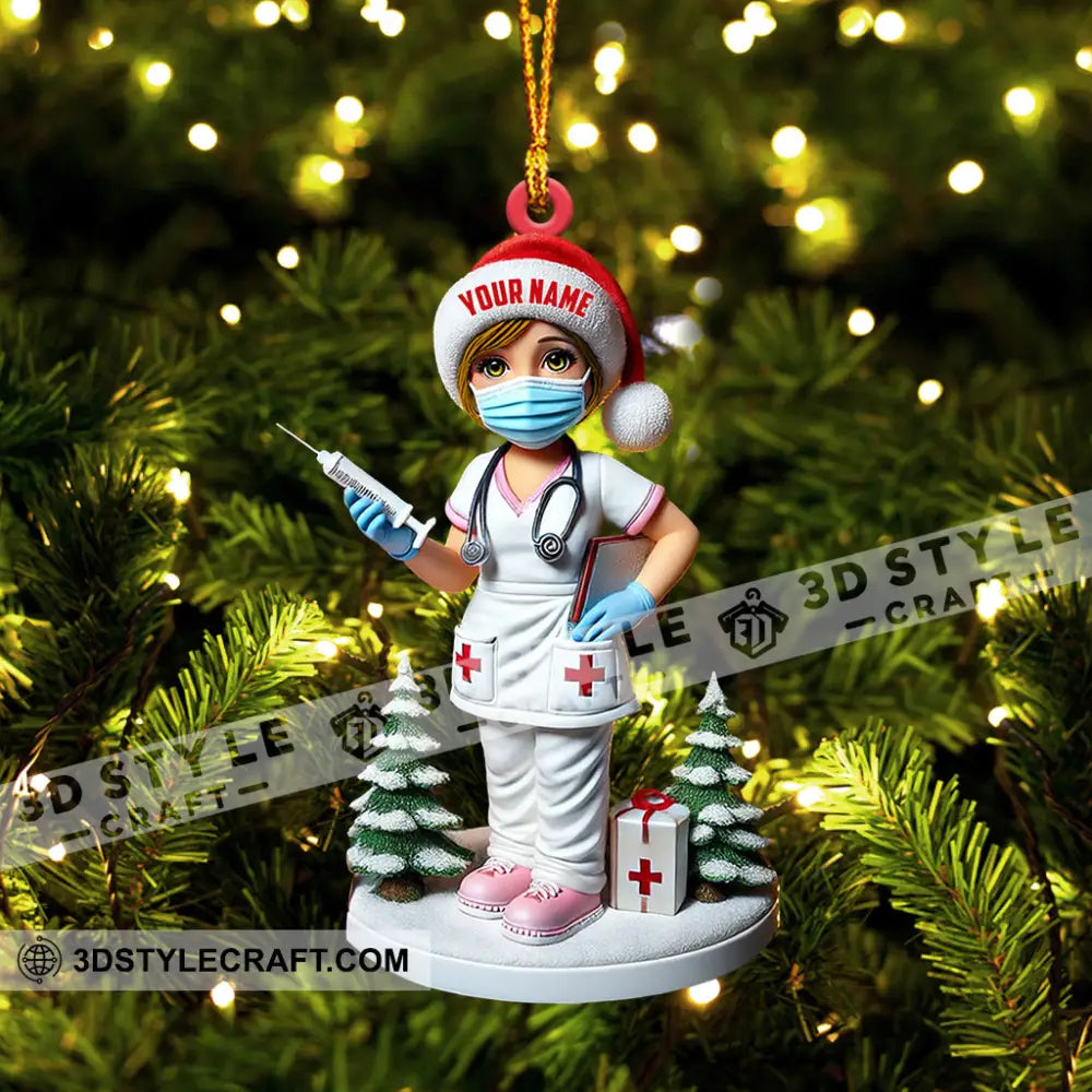 Nurse Christmas Ornament Personalized