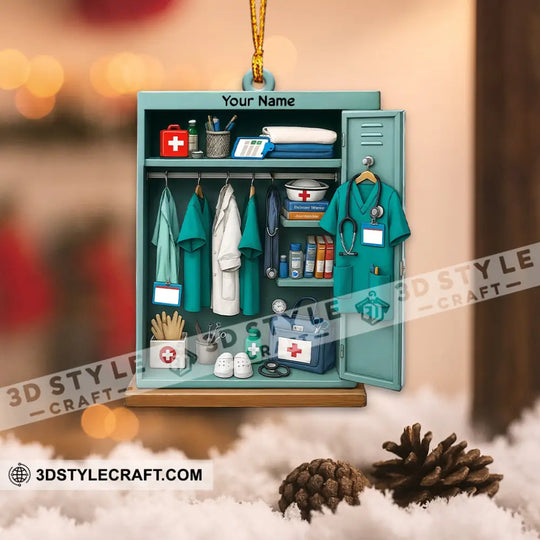 Nurse's Wardrobe Home Decor, Christmas Ornament, Personalized Ornament style option 4