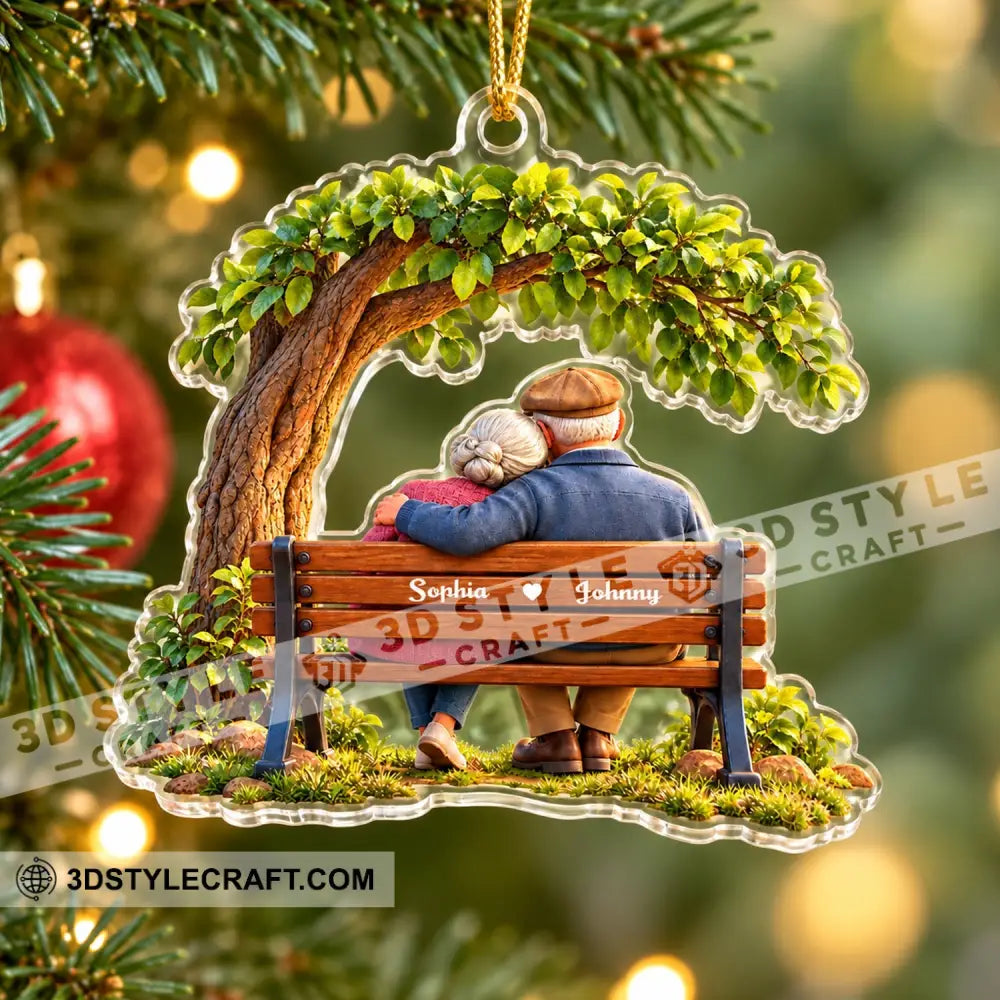 Old Couple Home Decor Christmas Ornament Personalized Ornament - Ornament