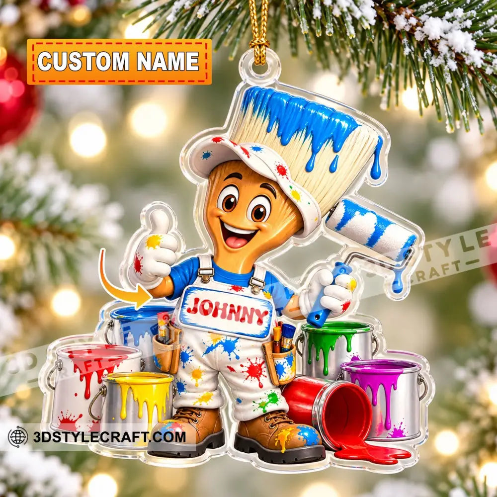 Painter Home Decor Christmas Ornament Personalized Ornament - 3.54’’ / 1 Ornament - Ornament