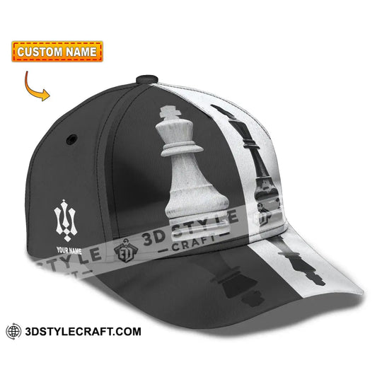 Personalized Cap Customized Classic Cap Couple Black And White Chess CLASSIC CAP / UNIVERSAL FIT Cap