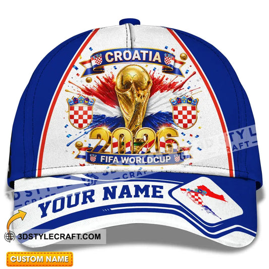 Personalized Cap Customized Croatia World Cup 2026 Classic Cap - CLASSIC CAP / UNIVERSAL FIT - Cap