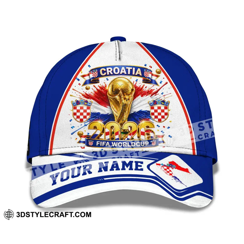 Personalized Cap Customized Croatia World Cup 2026 Classic Cap - CLASSIC CAP / UNIVERSAL FIT - Cap