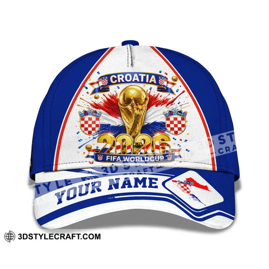 Personalized Cap, Customized Croatia Classic Cap style option 2