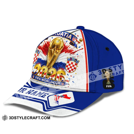 Personalized Cap, Customized Croatia Classic Cap style option 4