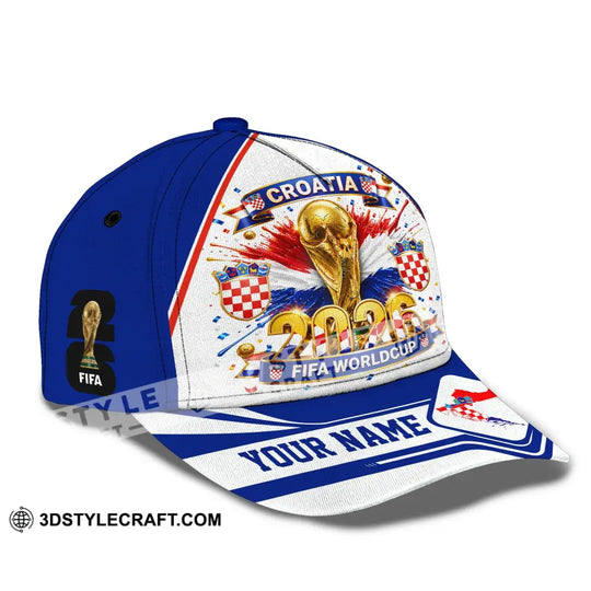 Personalized Cap, Customized Croatia Classic Cap style option 3