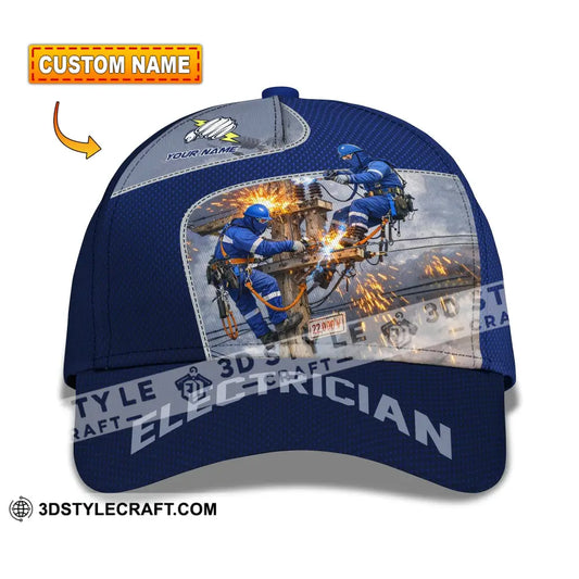 Personalized Cap Customized Electrician Classic Cap - CLASSIC CAP / UNIVERSAL FIT - Cap