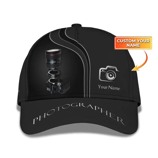 Photographer Classic Cap, Photographer Hat, Unisex Photographer Hat style option 1