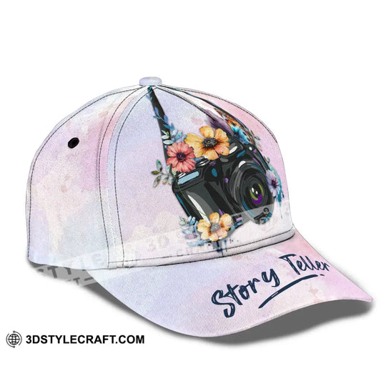 Photographer Classic Cap, Story Teller, Photographer Hat style option 3